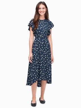 Kate Spade Daisy Toss Flutter Sleeve Dress